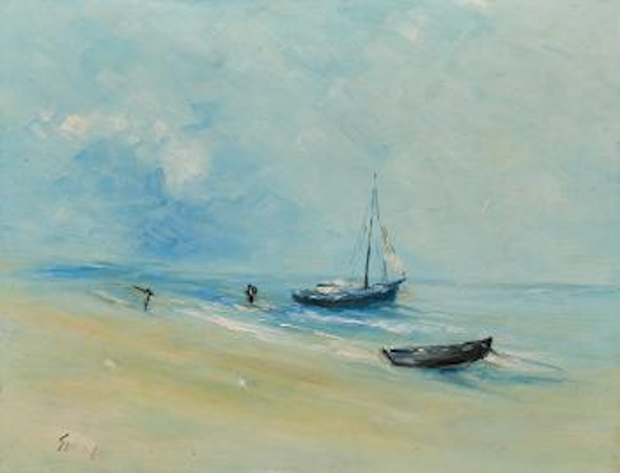 Beach Scene ,
1962 by Hugh Sawrey