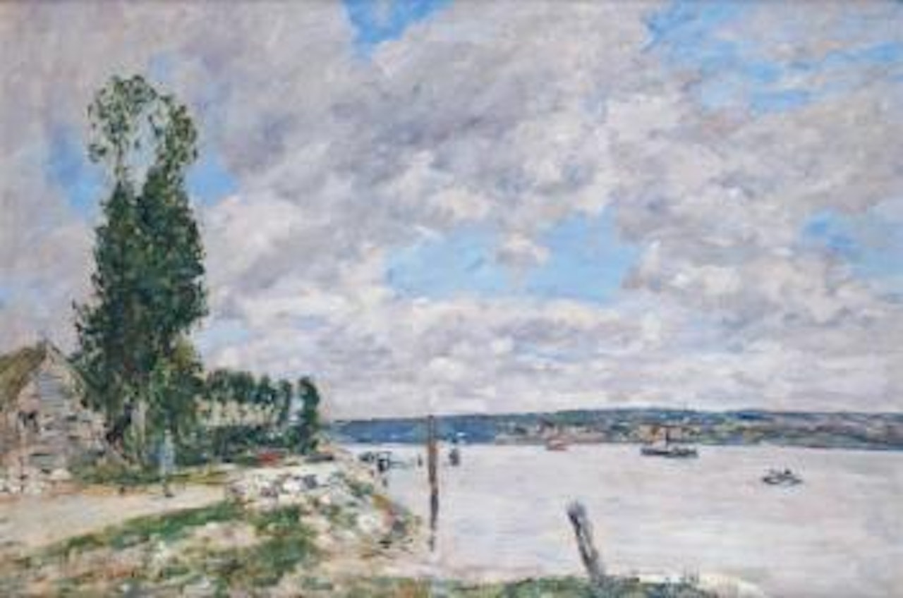 Environs de Quillebeuf, le Lac de la Mailleraye by Eugène Boudin