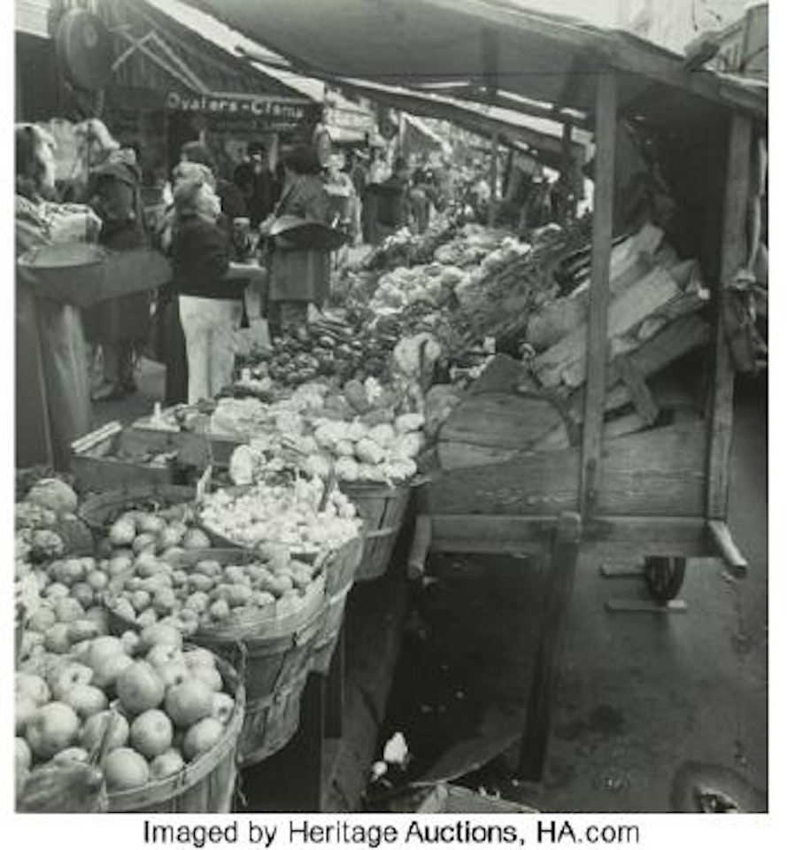 Sidewalk Market on Bleecker Street ,
Circa
1948 by Berenice Abbott