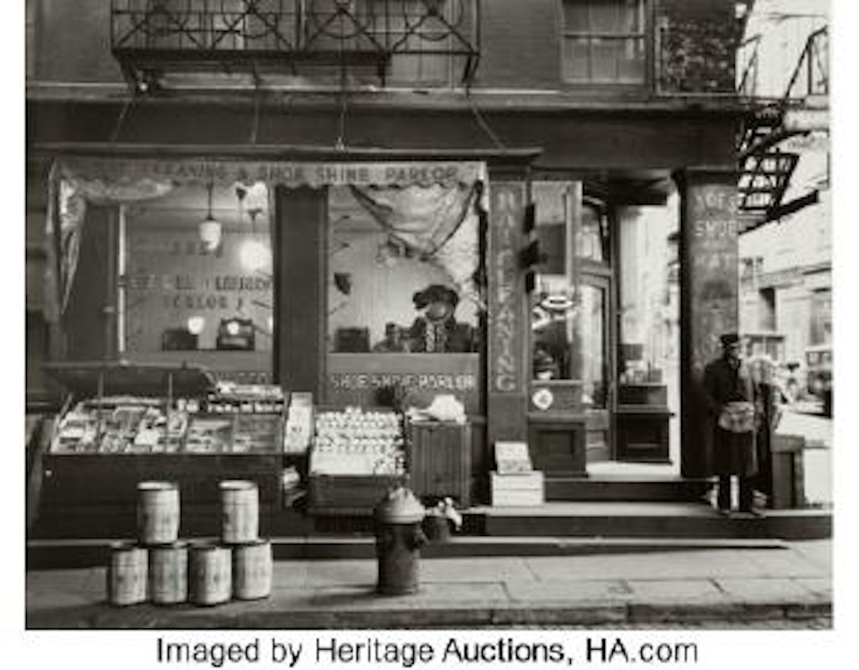 Shoe Shine Parlor, Pearl Street ,
1938 by Berenice Abbott