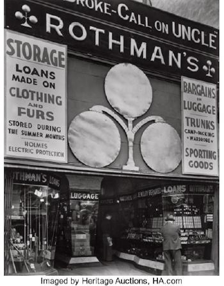 Rothman's Pawn Shop, 149 Eight Avenue, May 18, 1938 ,
1938 by Berenice Abbott