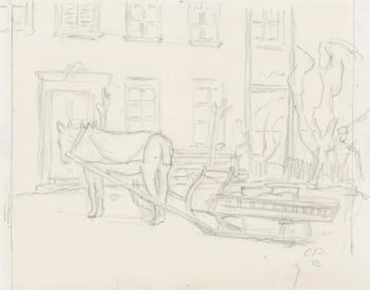 Pferd mit Schlitten ,
1952 by Cuno Amiet