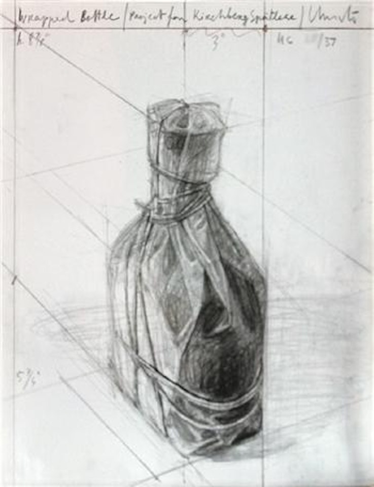 Wrapped Bottle (Project for Kirchberg Spatlese) ,
2002 by Christo