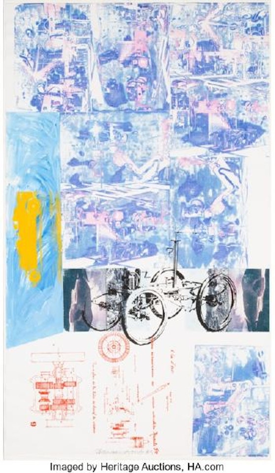 Azure Reef (Renault Paper Work) by Robert Rauschenberg