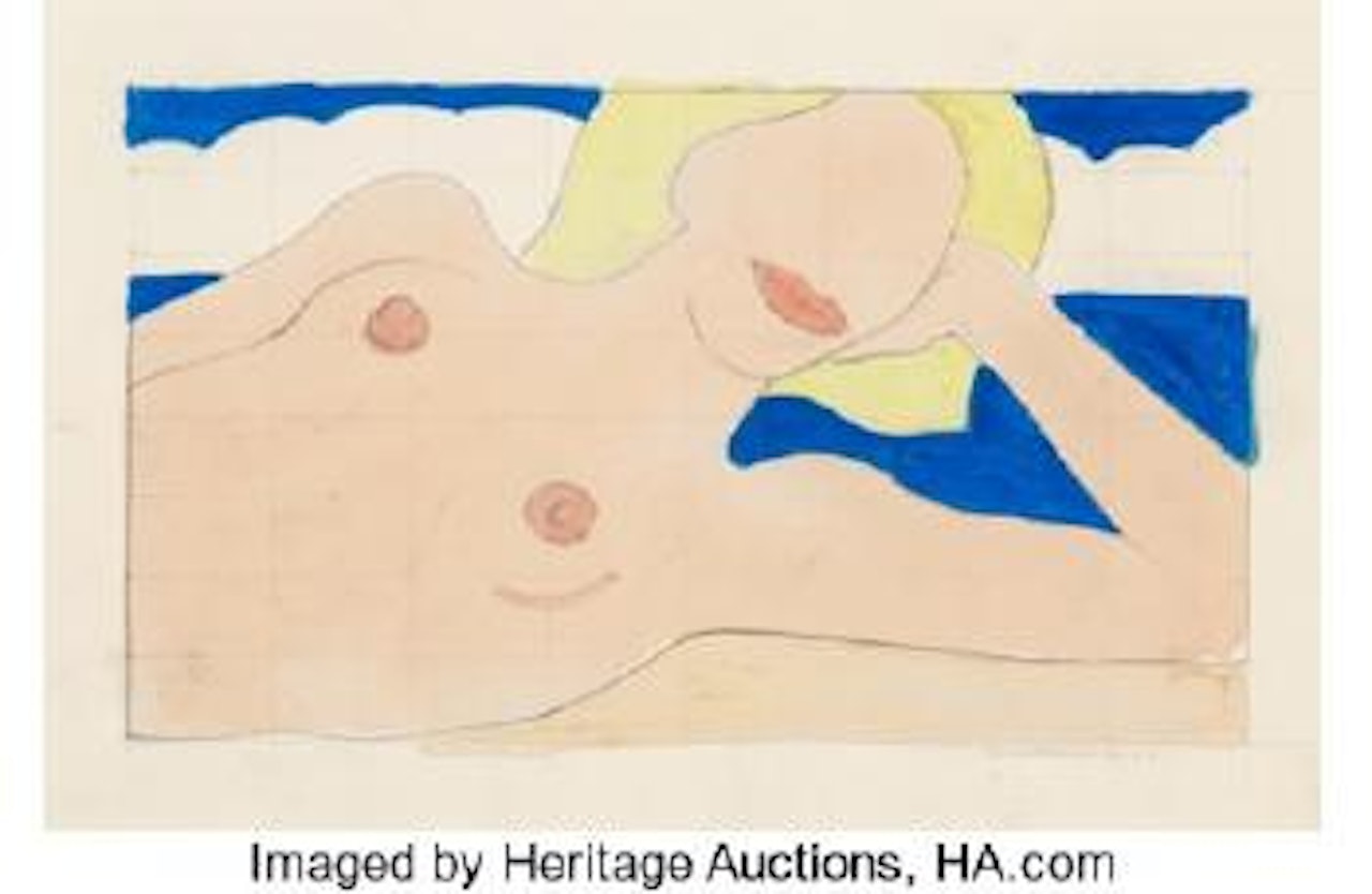 Study for Proposed Seascape Reclining Nude by Tom Wesselmann