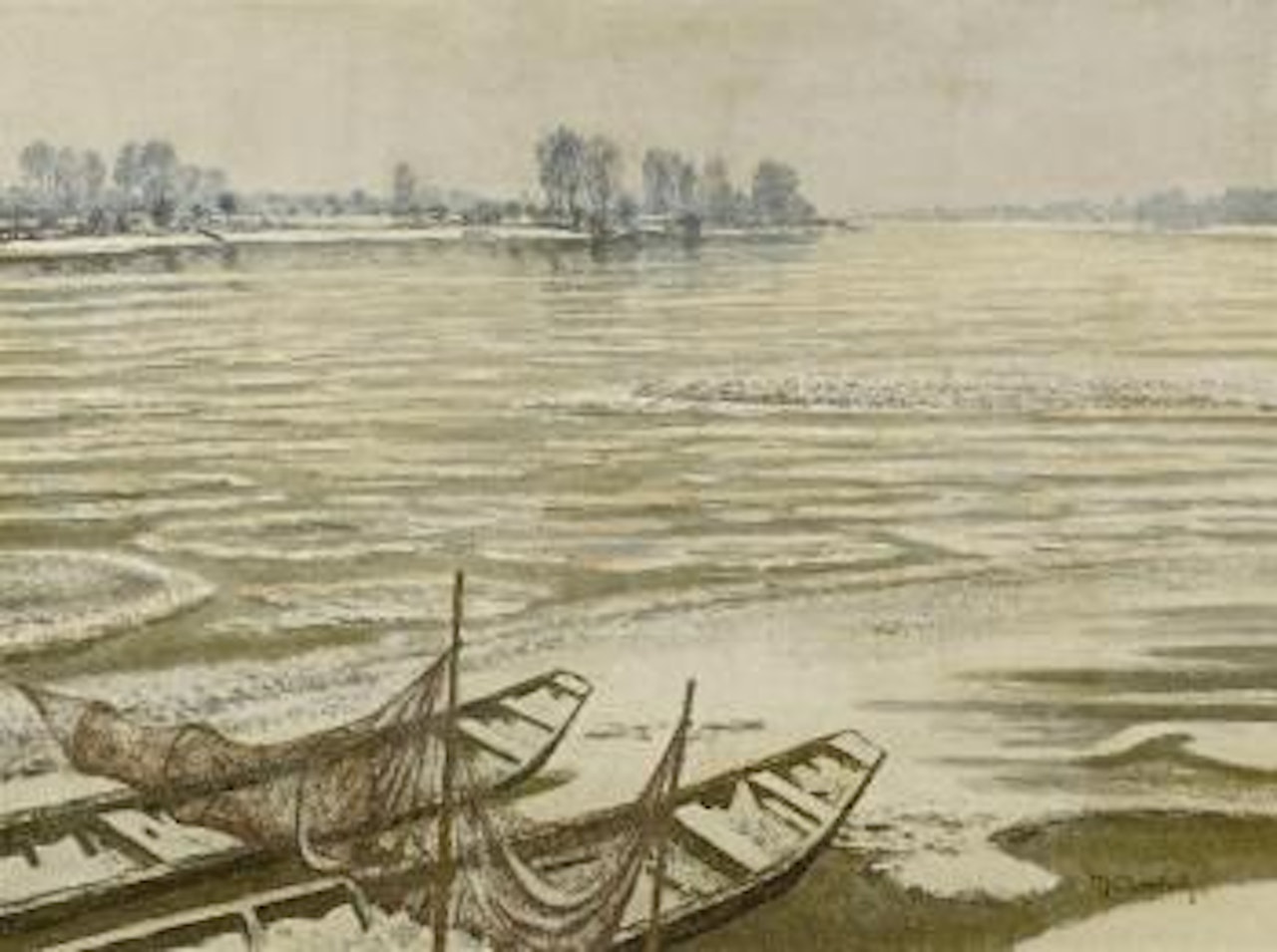 Winter's Day by the Lower Rhine by Max Clarenbach