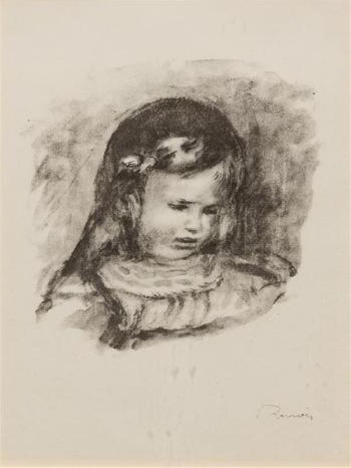 Claude Renoir, la tete baisee (from L'Album des Douze Lithographies Originales) by Pierre-Auguste Renoir