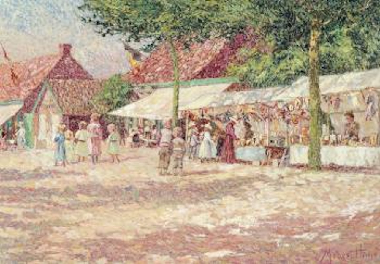 Corner of a Fair at Tieghem by Modeste Huys