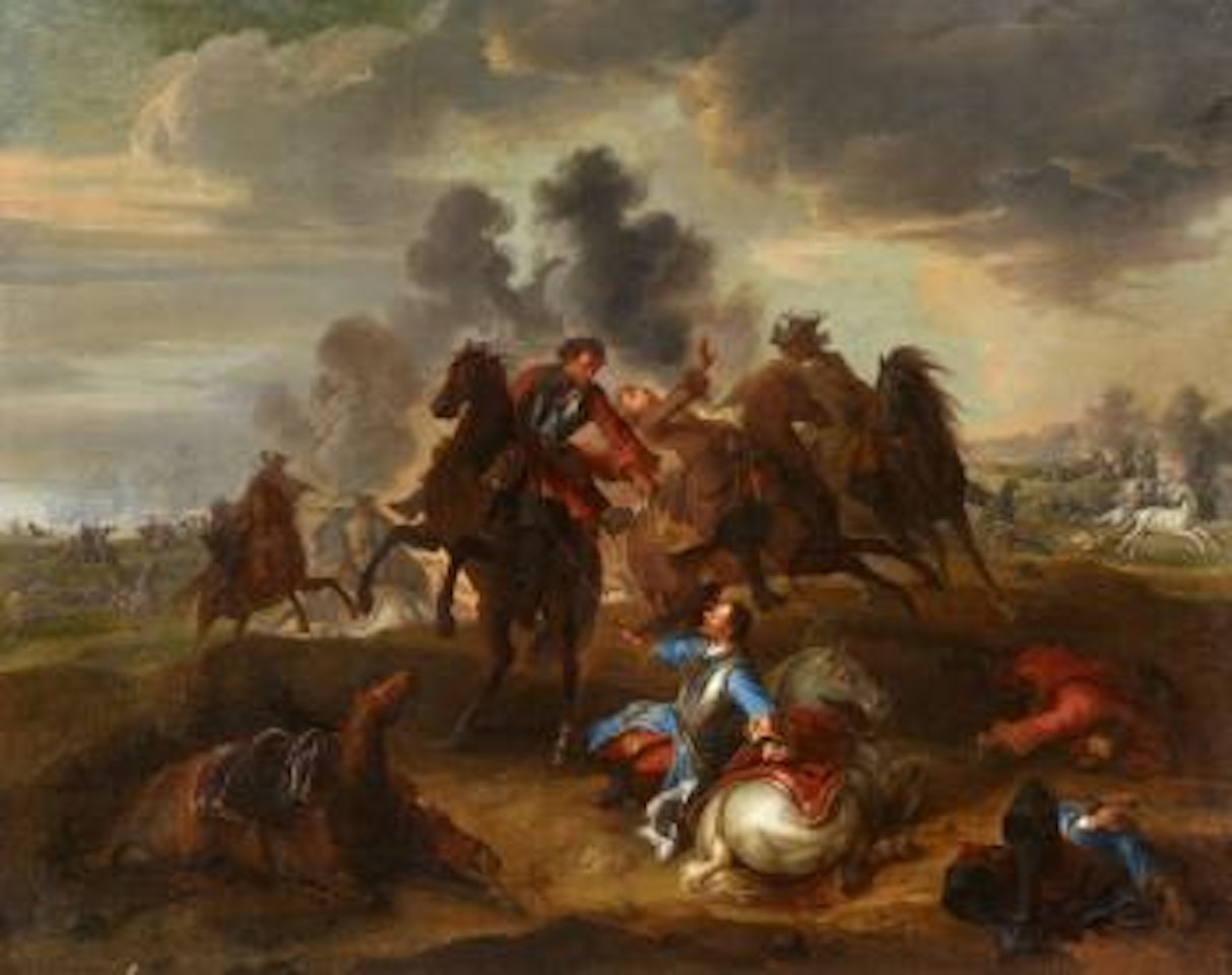 Cavalry battle by Francesco Giuseppe Casanova