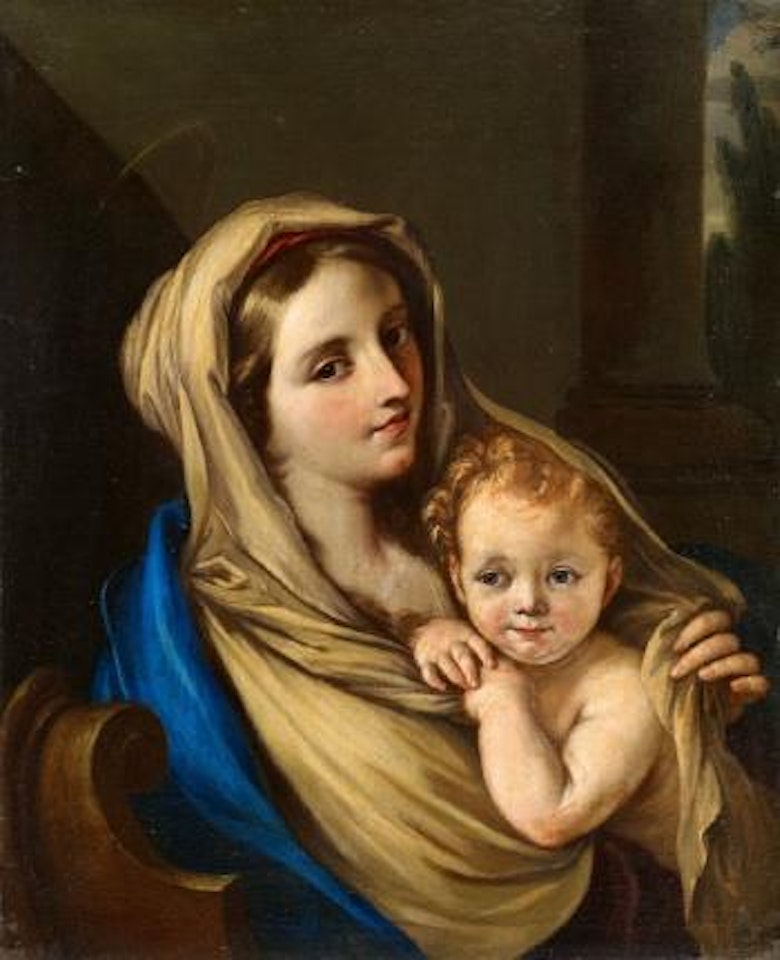 The Virgin and child by Roman School