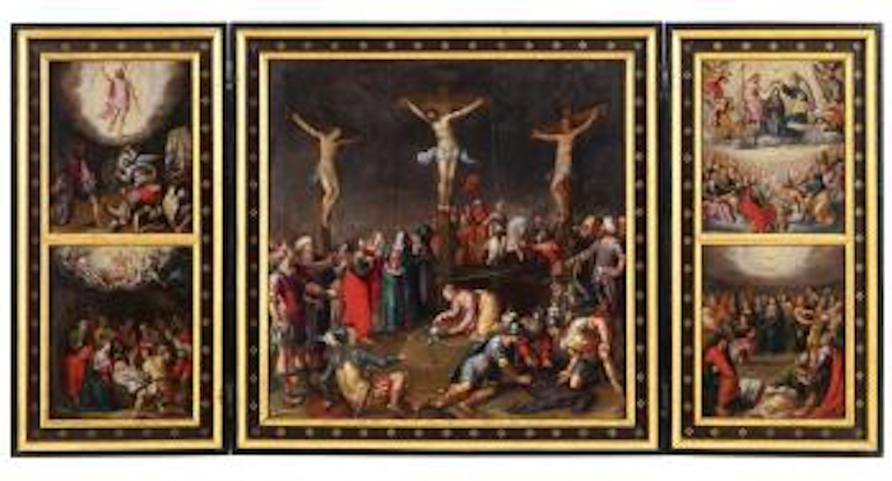 Altarpiece with scenes from the life of the Virgin by German School