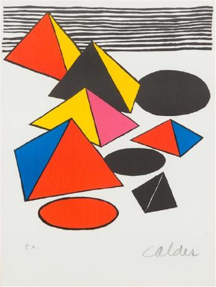 Six Pyramids and Three Circles (from Xxe Siecle) ,
1973 by Alexander Calder