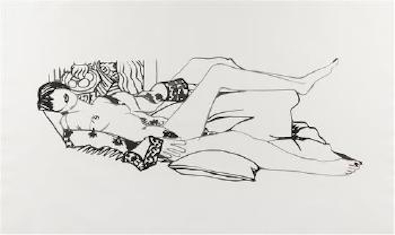 Monica Nude with Purple Robe ,
1990 by Tom Wesselmann