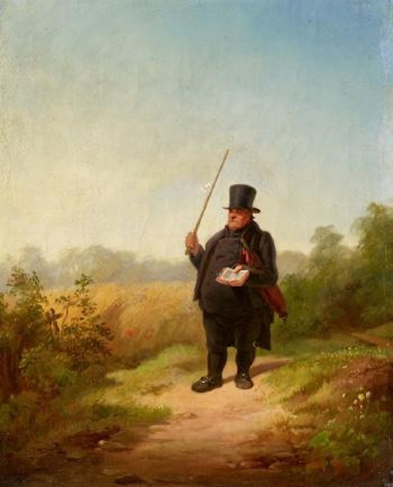 Interrupted contemplation by Carl Spitzweg