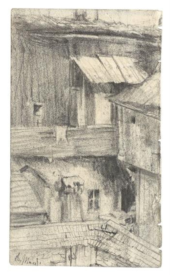 Hinterhof by Adolph Menzel