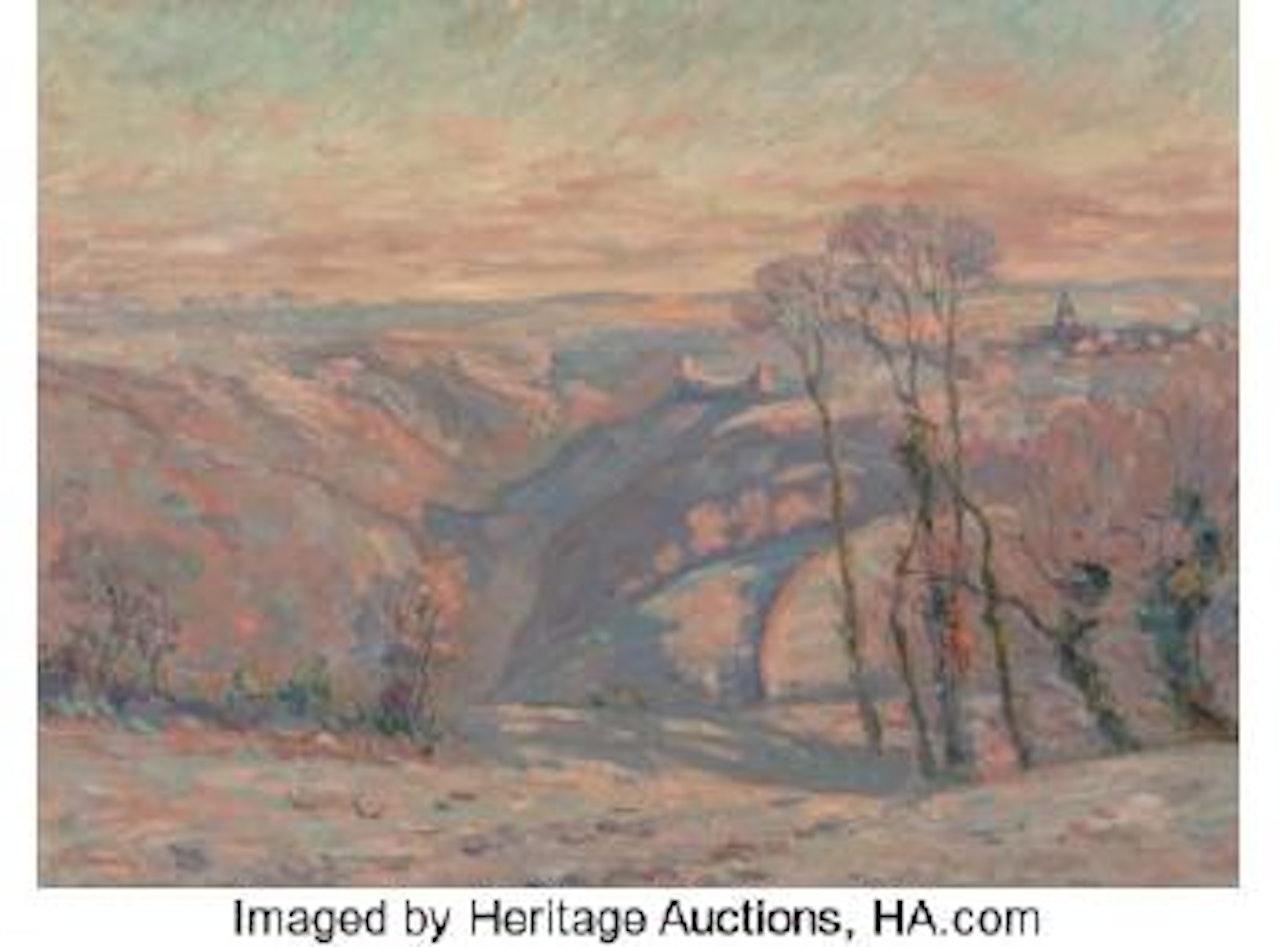 Gelée blanche au village de Crozant by Armand Guillaumin