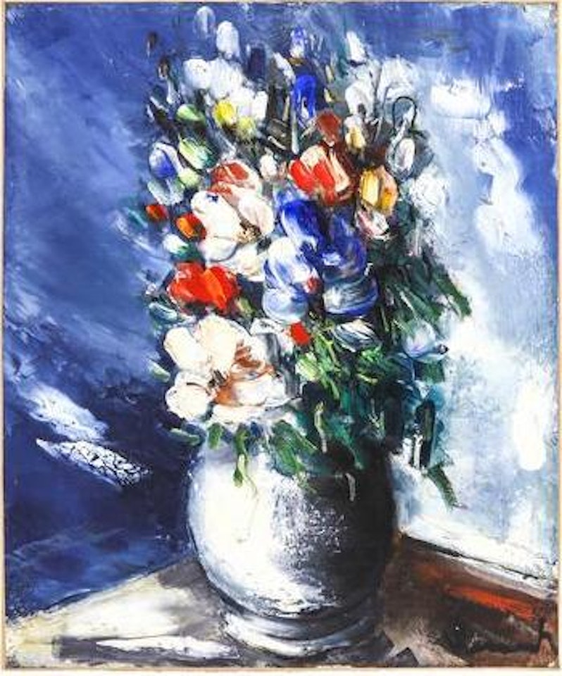 Bouquet de fleurs dans un vase blanc / Flowers in white vase by Maurice de Vlaminck