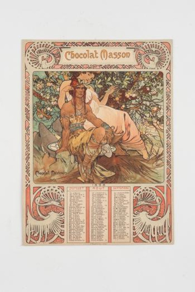 Chocolat Masson calendar ,
1897 by Alphonse Mucha