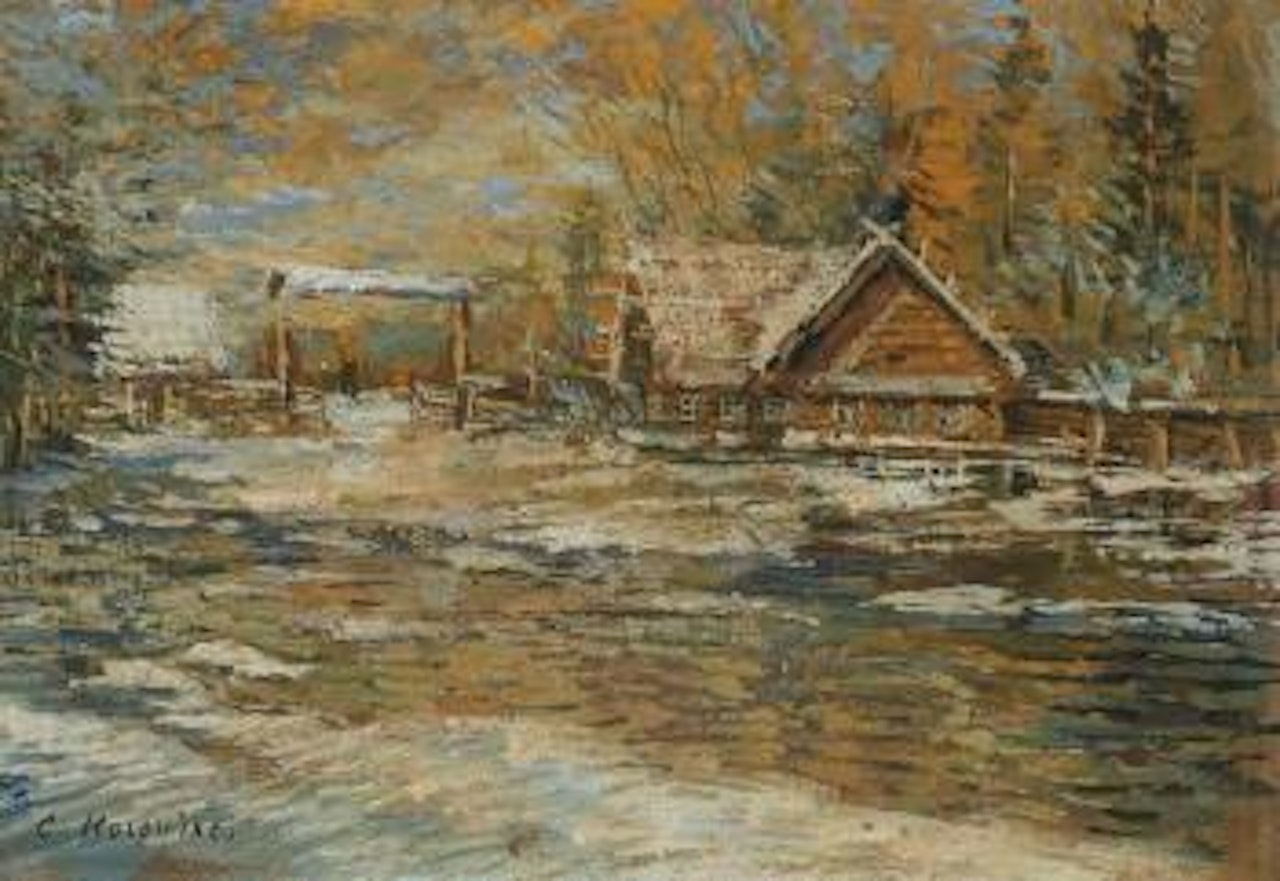 A Cabin in Winter , by Konstantin Alekseevich Korovin