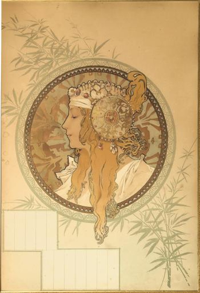 Tête byzantine blonde ,
1897 by Alphonse Mucha
