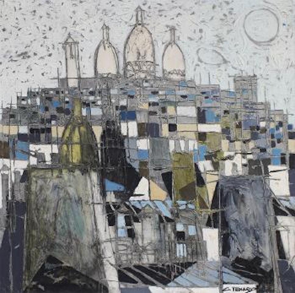 Les toits de Paris sous le sacre-couer by Claude Venard