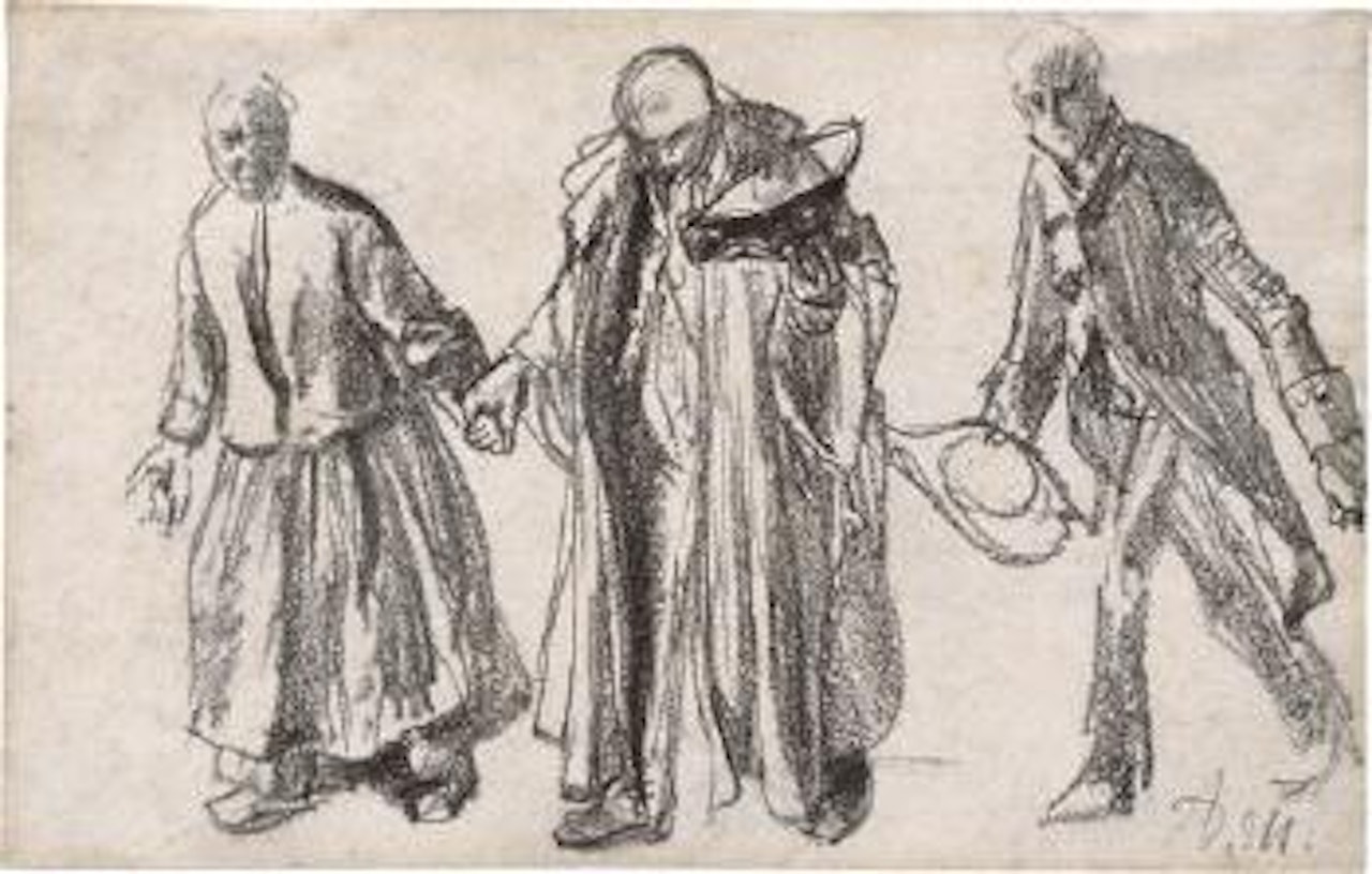 Entwurf zum Zerbrochenen Krug by Adolph Menzel