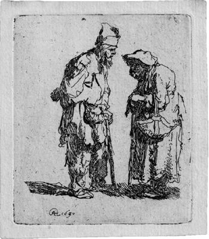 Bettler und Bettlerin im Gespräch ,
1630 by Attributed to Rembrandt Harmensz van Rijn