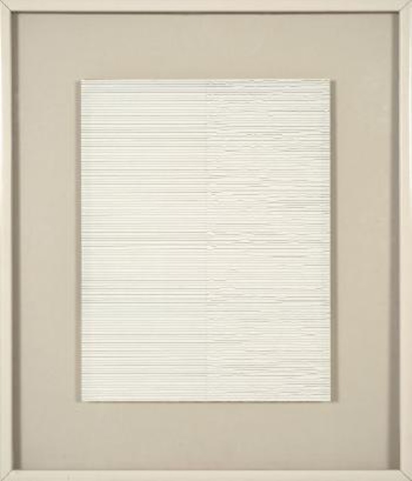 Left: parallel straight ink lines, Right: parallel not straight ink lines by Sol LeWitt