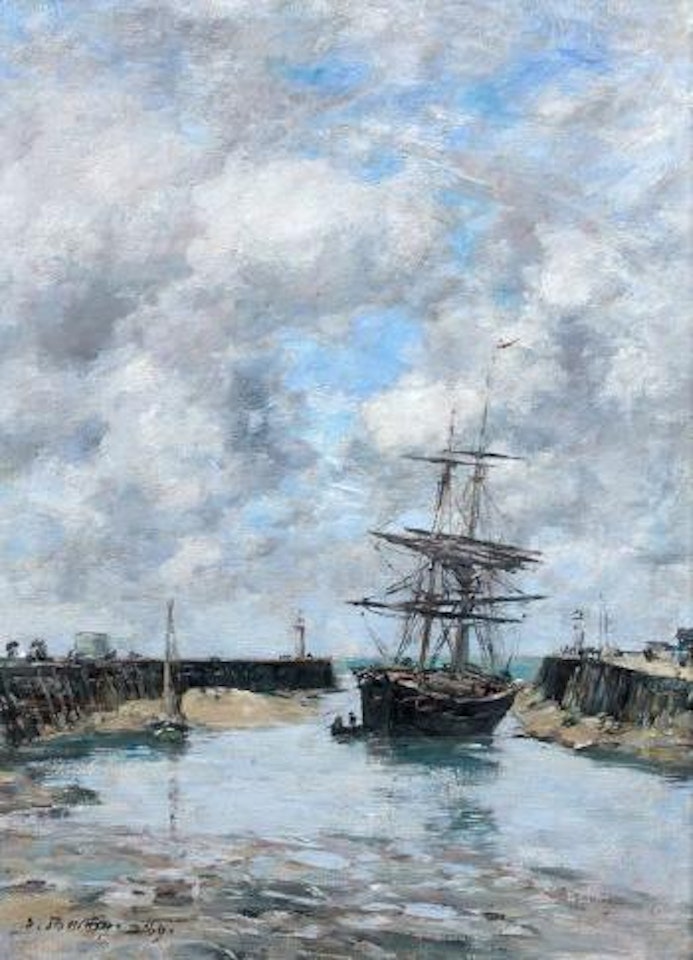 Trouville. Chenal marée basse by Eugène Boudin
