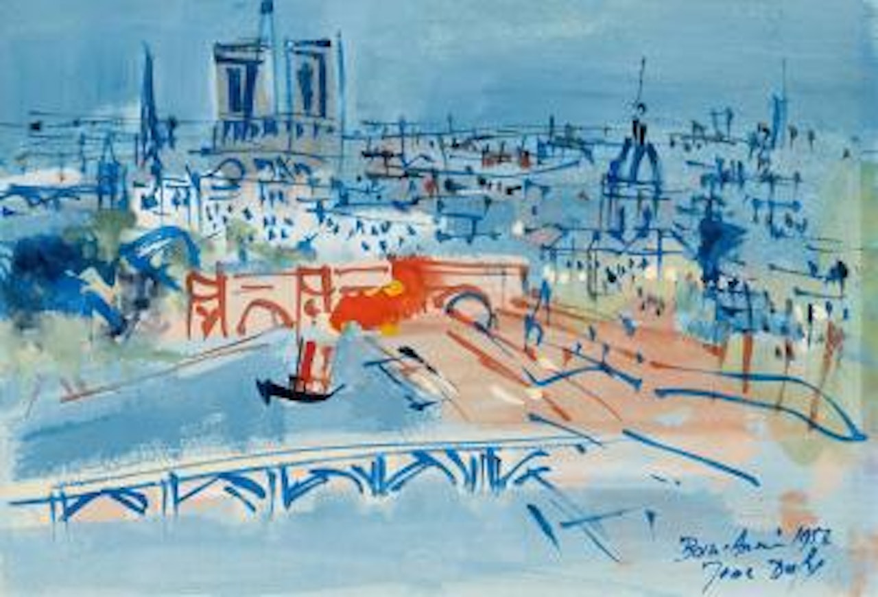 Paris, la Passerelle des Arts by Jean Dufy