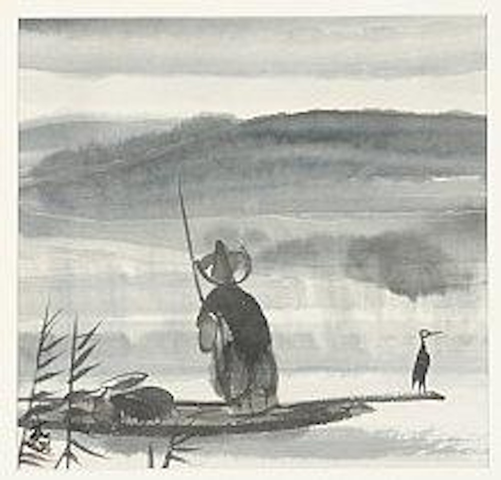 Le pêcheur et le cormoran by Lin Fengmian