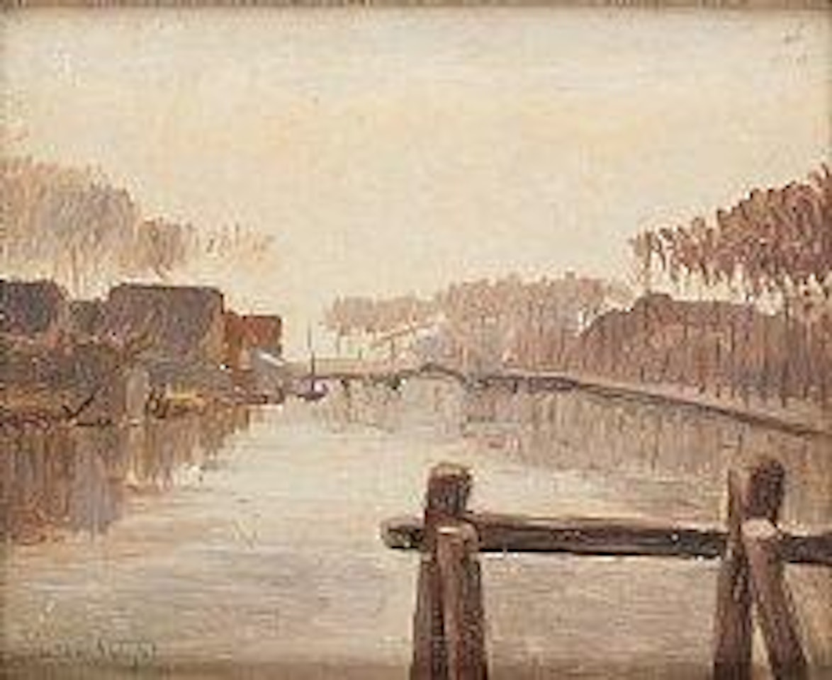 L’hiver en Hollande, pont à bascule by Louis Aston Knight
