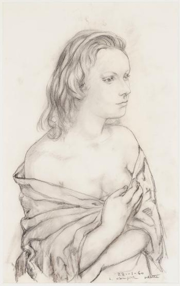 Portrait dOdette by Leonard Tsuguharu Foujita