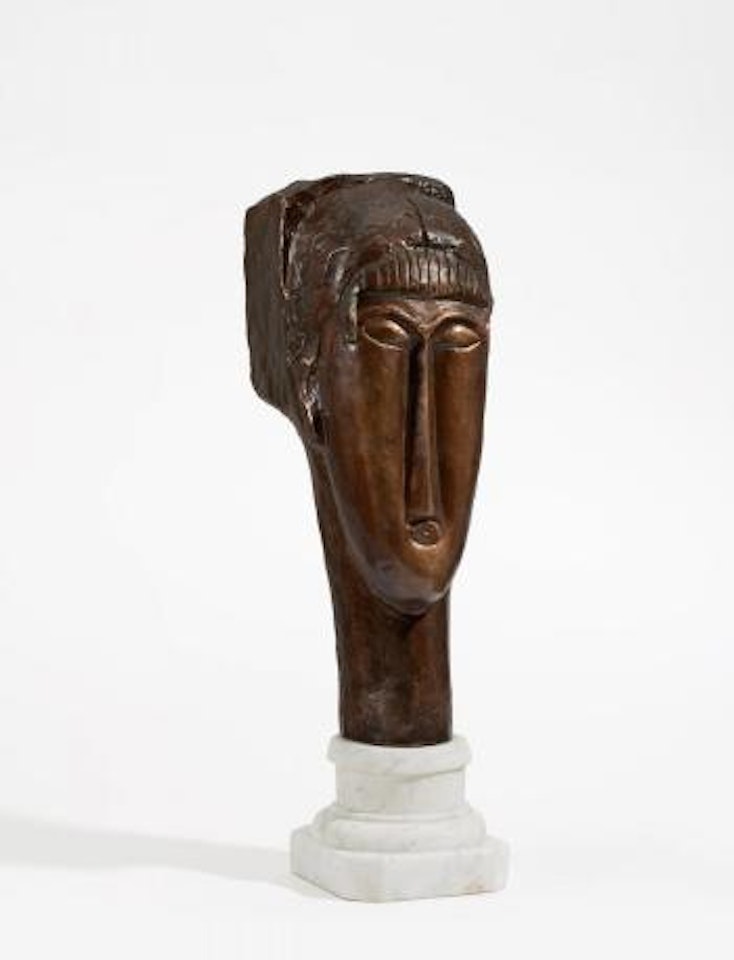 Tête de jeune fille à la frange by Amedeo Modigliani