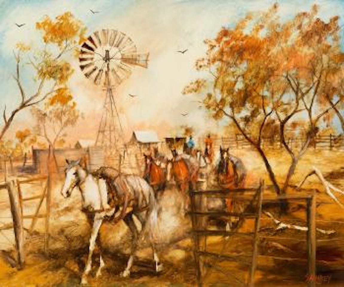 Going out for the Muster , by Hugh Sawrey