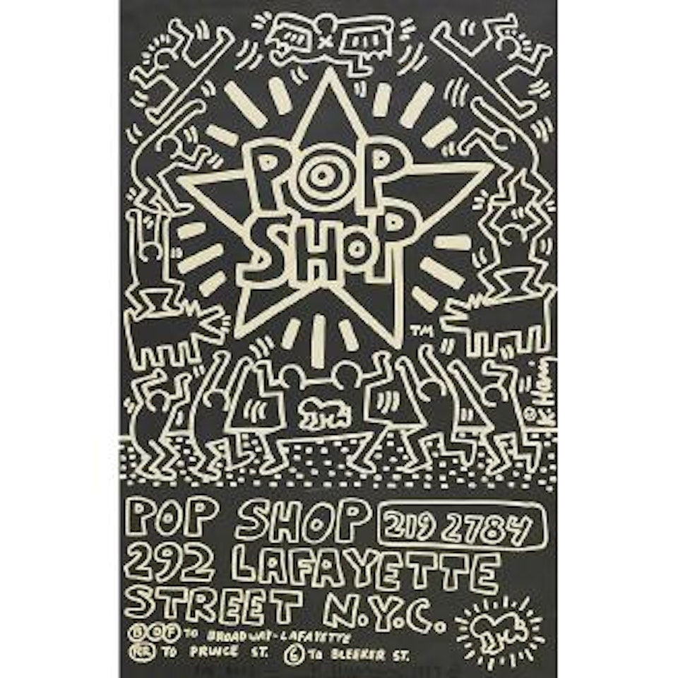 POP SHOP NYC, Advertising Paste-Up by Keith Haring