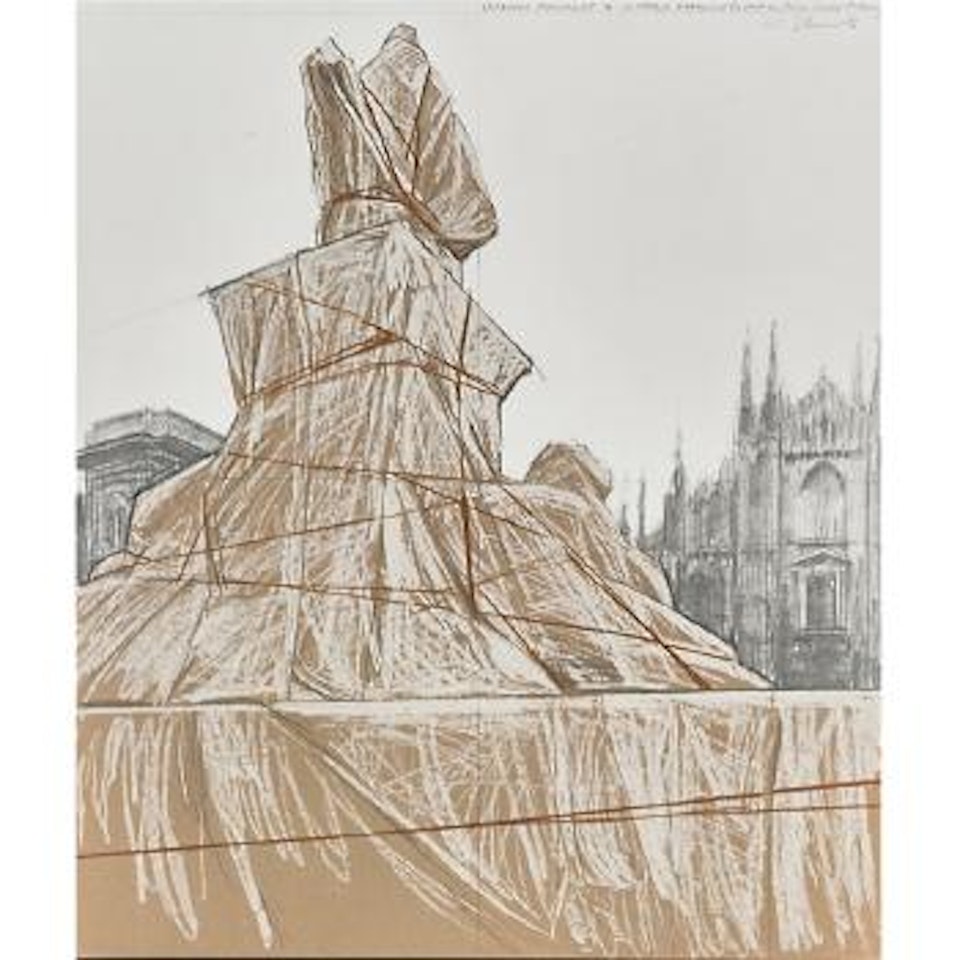 Wrapped Monument to Vittorio Emanuele, Project for Piazza del Duomo, Milano by Christo
