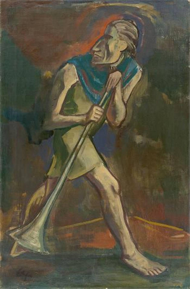 Der Bläser ,
1918 by Karl Hofer