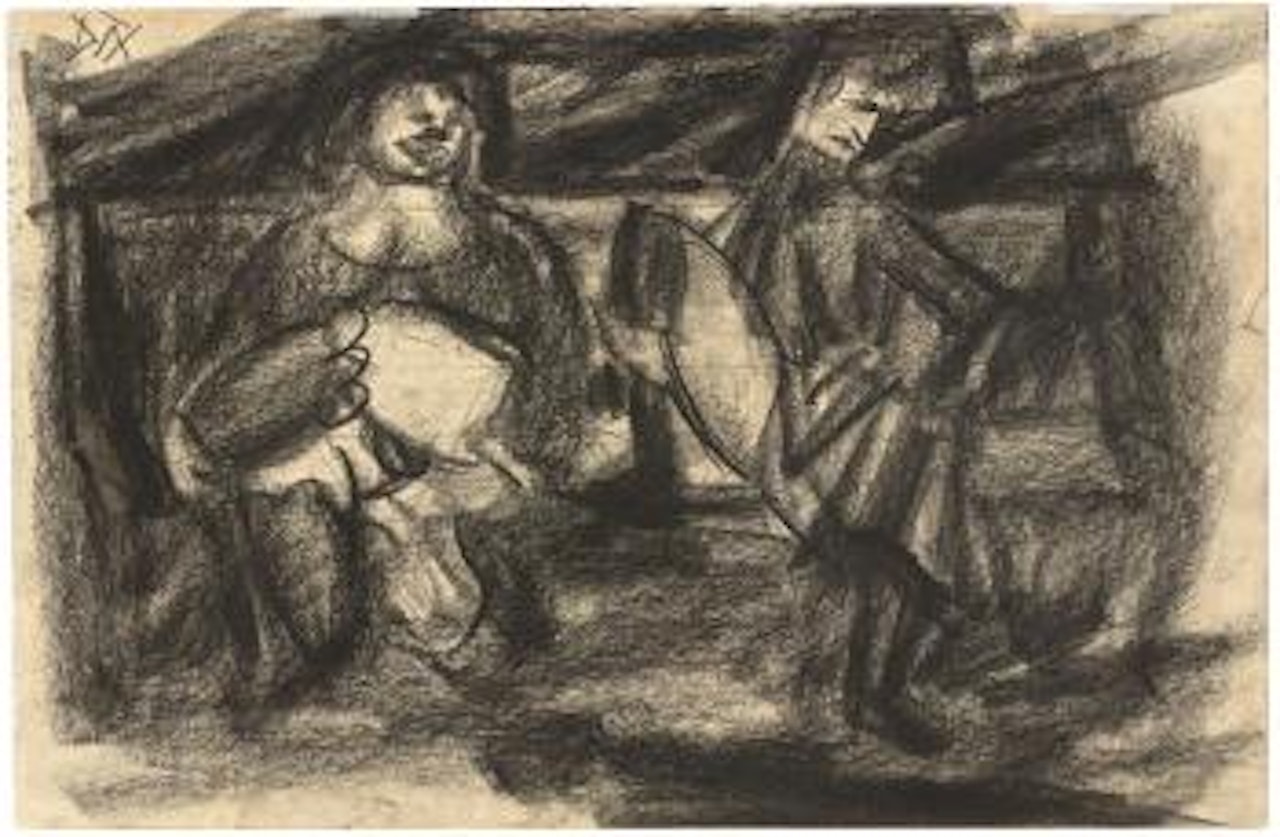 Im Tiergarten (Liebespaar) ,
Circa
1914 by Otto Dix