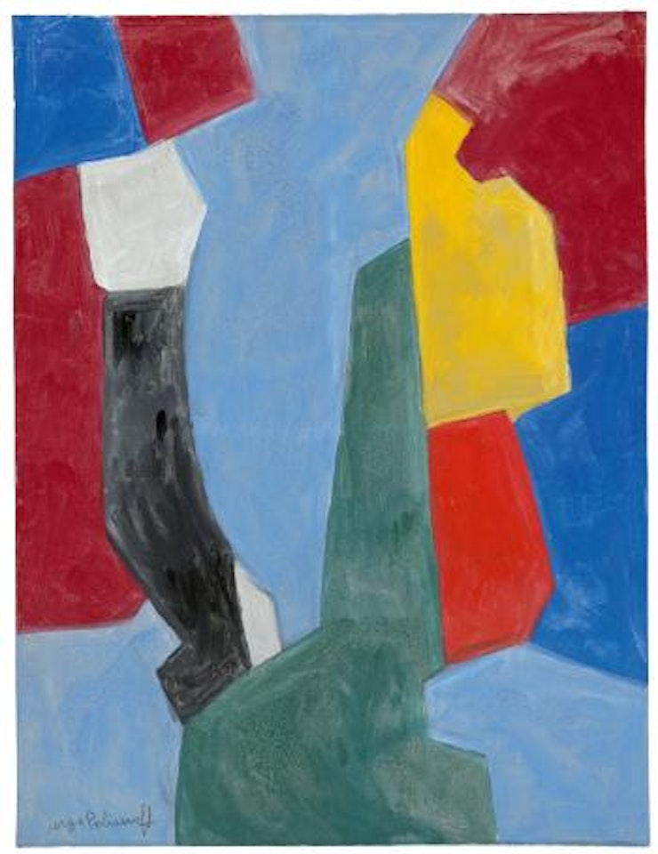 Composition Rouge Bleu ,
1955 by Serge Poliakoff