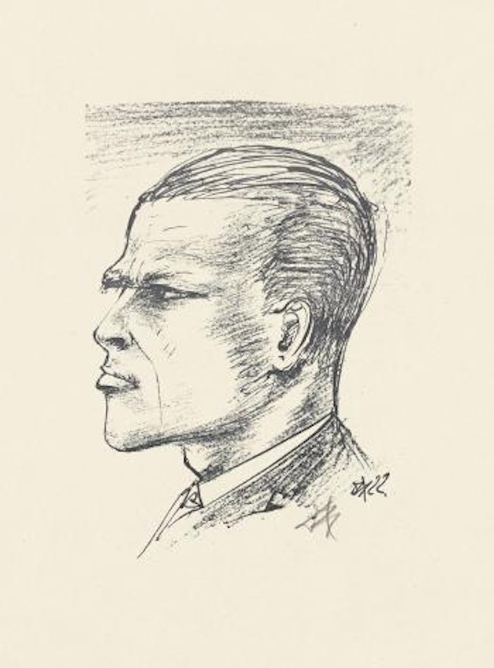 Selbstbildnis im Profil ,
1922 by Otto Dix