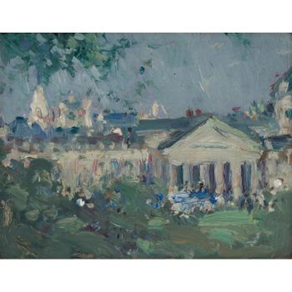 The national gallery from Princes Street Gardens ,
Circa
1905 by John Duncan Fergusson
