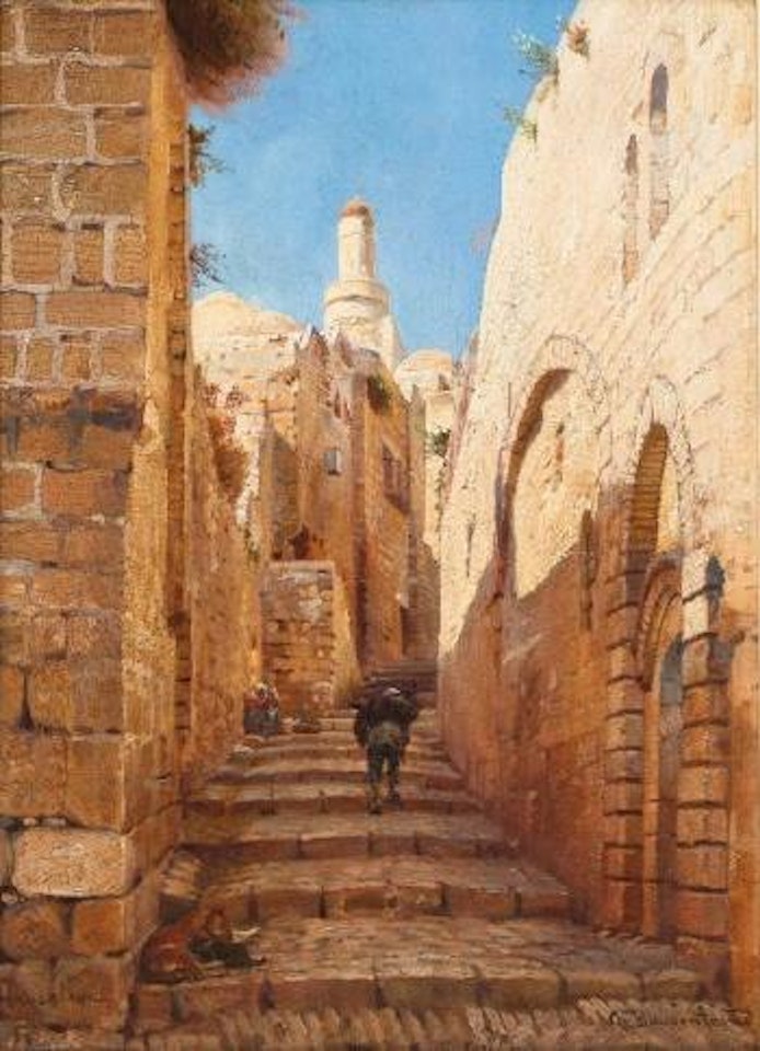 Rue à Jérusalem , by Gustav Bauernfeind
