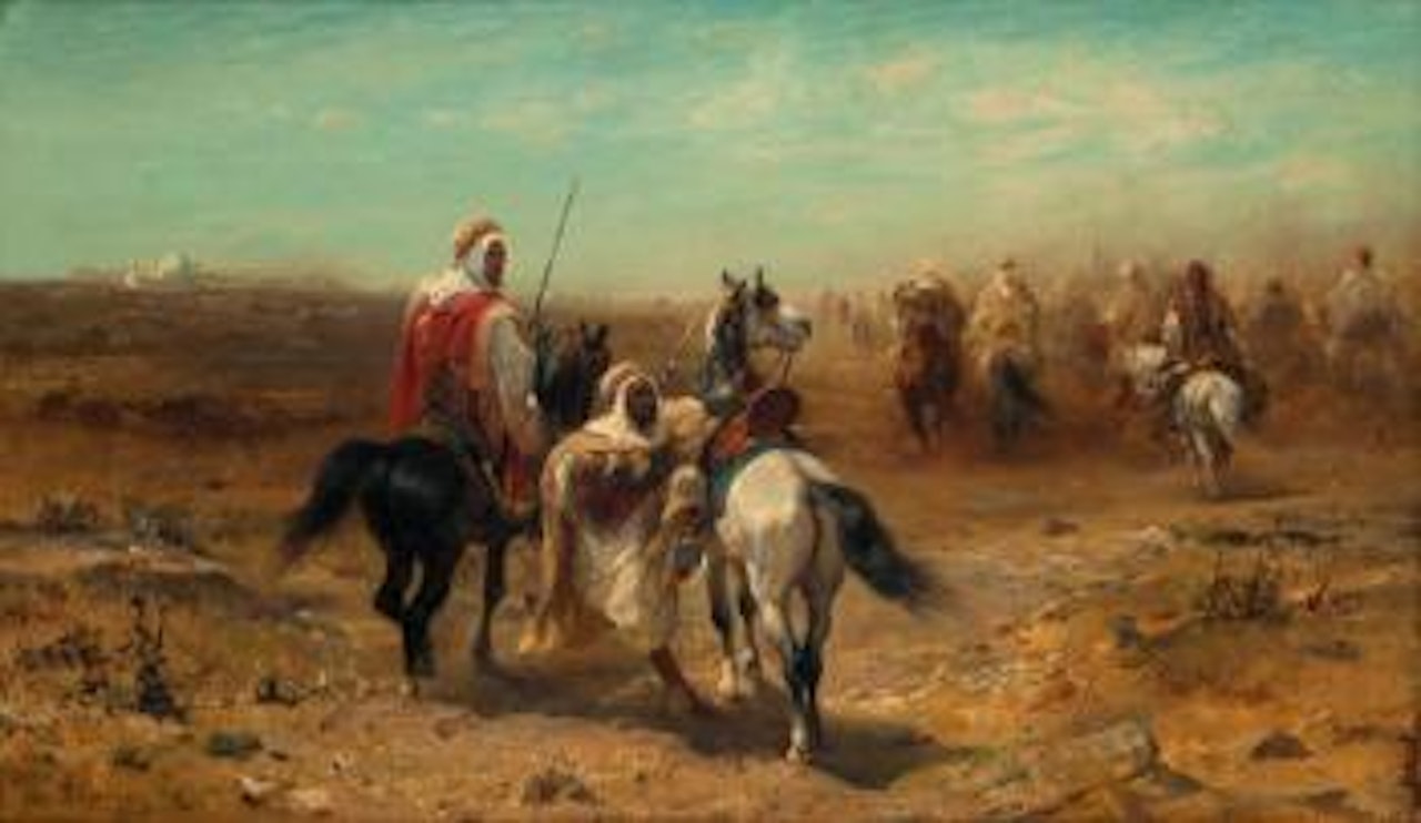Le départ pour la fantasia by Adolf Schreyer