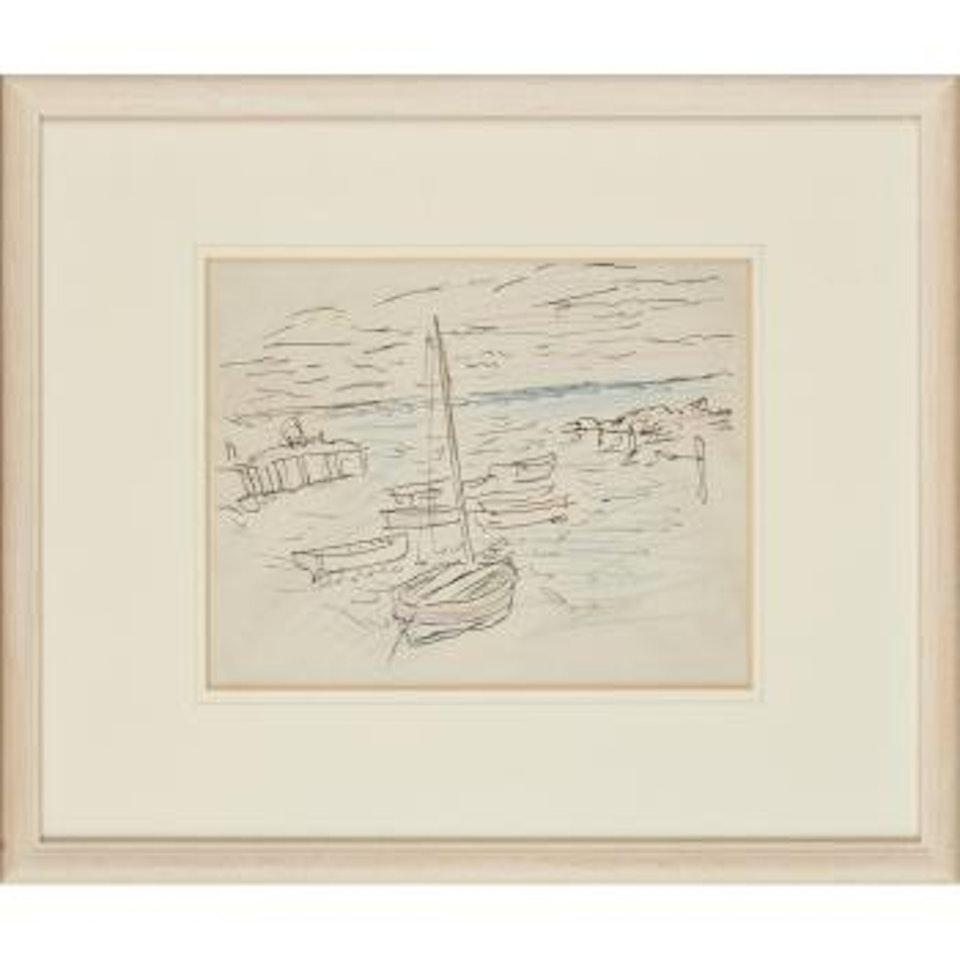 Boats at high water , by George Leslie Hunter