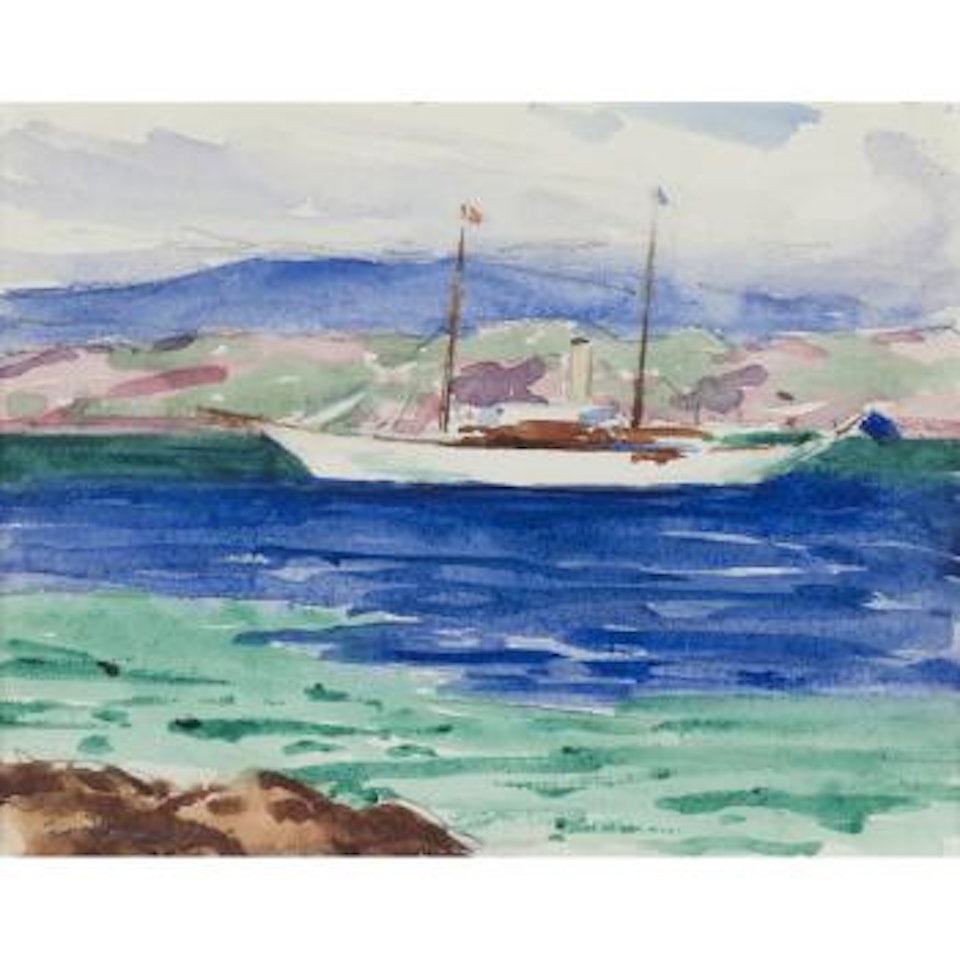 A yacht in the sound of Iona , by Francis Campbell Boileau Cadell
