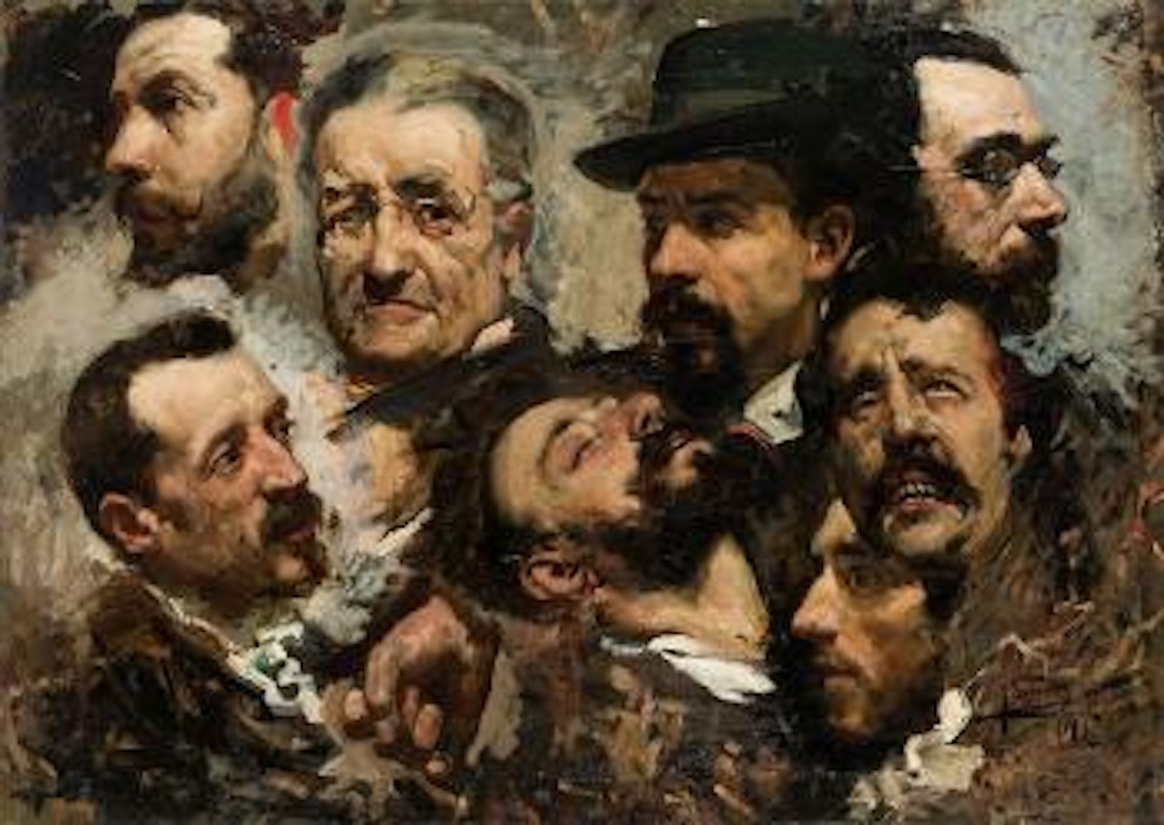 Mis amigos. Estudio de ocho cabezas masculinas ,
1884 by Joaquin Sorolla Y Bastida