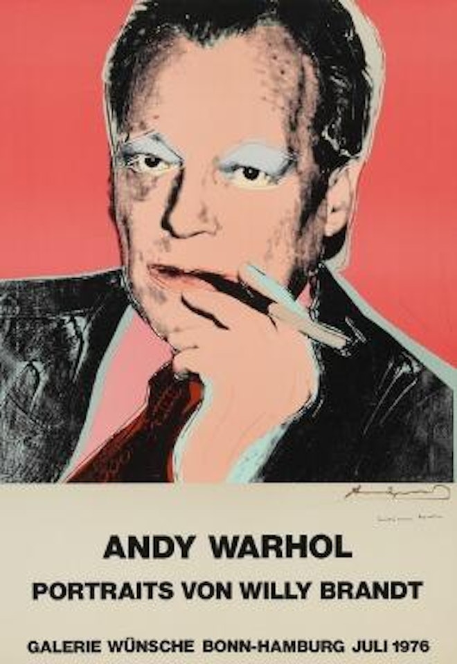 Portrait of Willy Brandt , by Andy Warhol