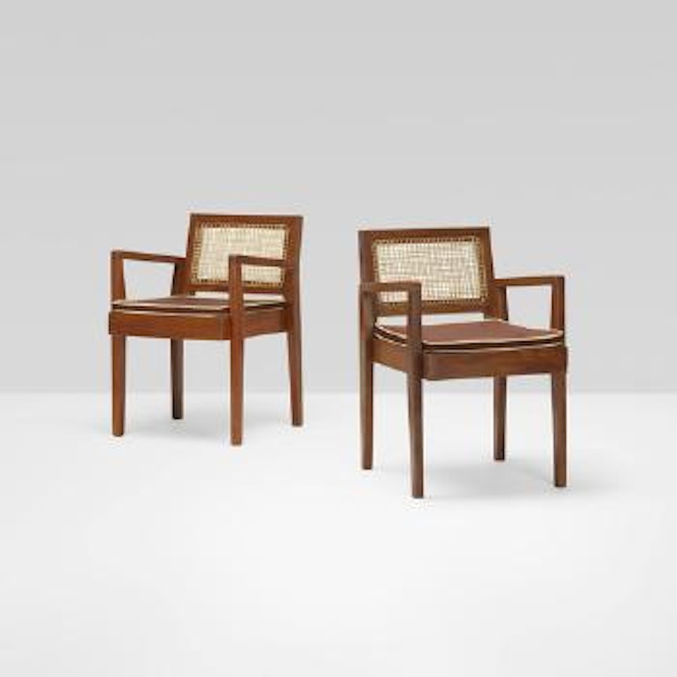 Armchairs from Chandigarh ,
Circa
1955 by Pierre Jeanneret