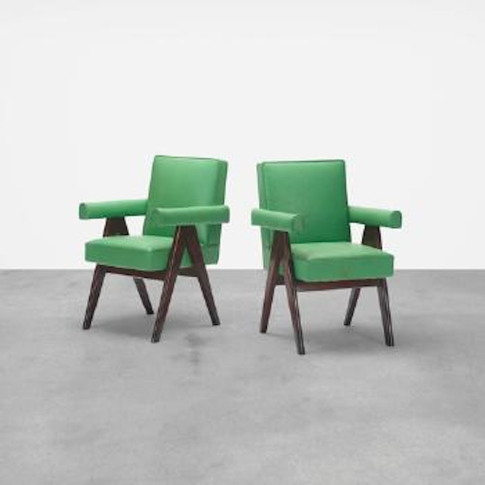 Committee armchairs from the High Court, Chandigarh ,
Circa
1953 by Pierre Jeanneret